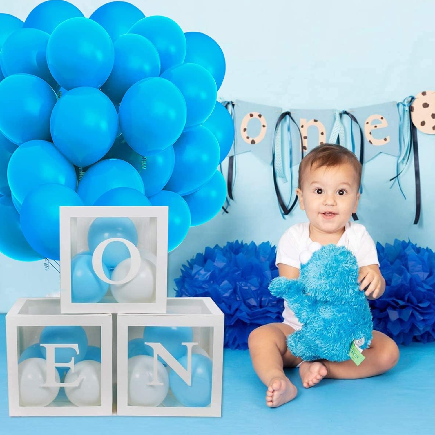 Globos Celeste Macaron 50 Unidades Tamaño 25 Cm-4