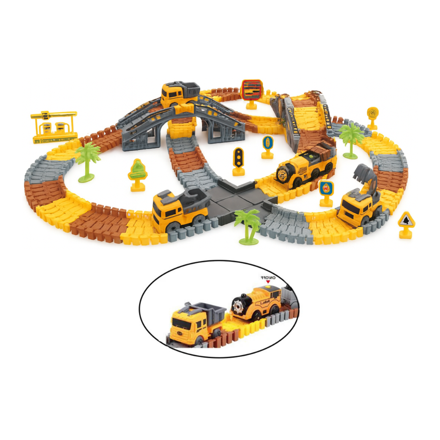 Pista de Carreras Juguete Camion de Construccion 235 Piezas-5