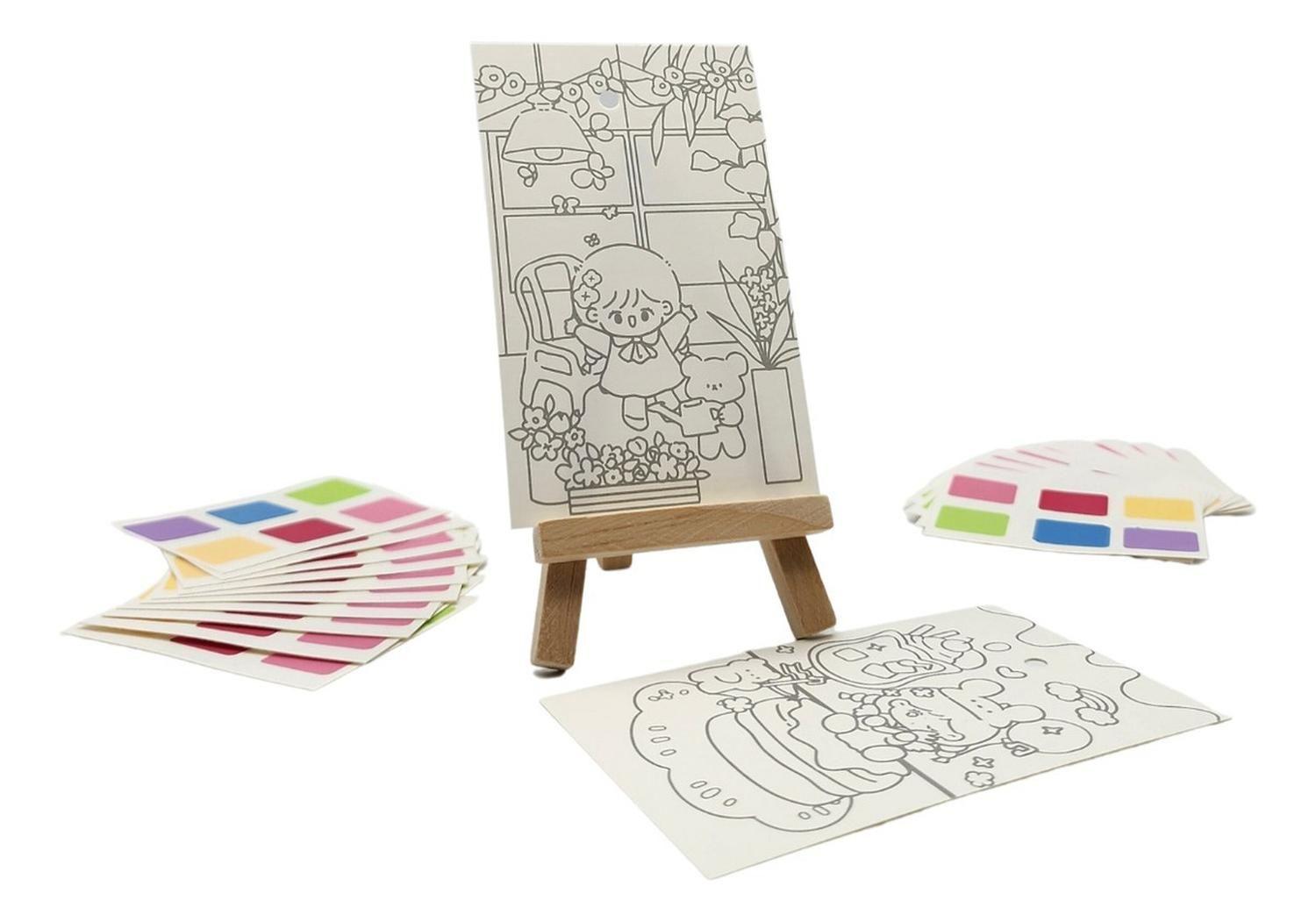 Set De Arte Para Pintar Mini Atril Con Accesorios Incluidos-0