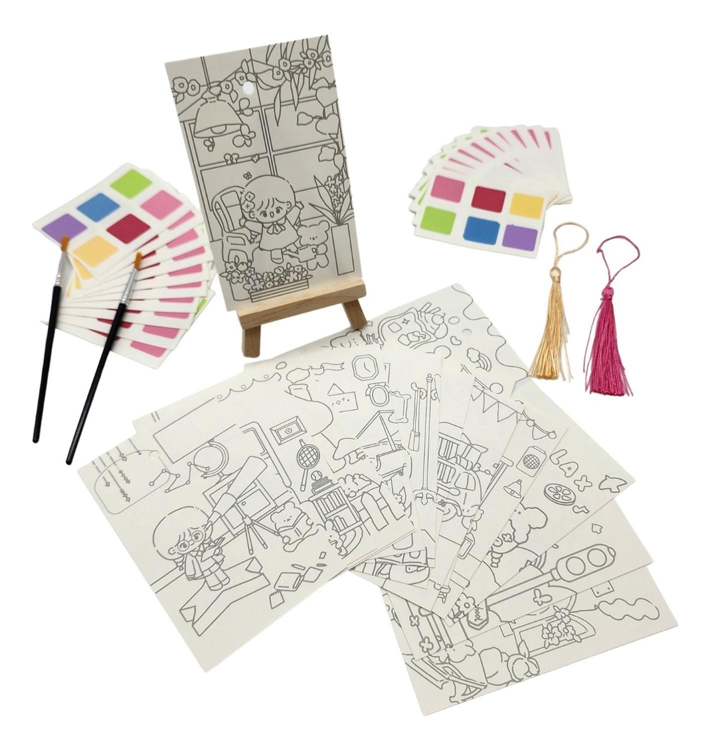 Set De Arte Para Pintar Mini Atril Con Accesorios Incluidos-3