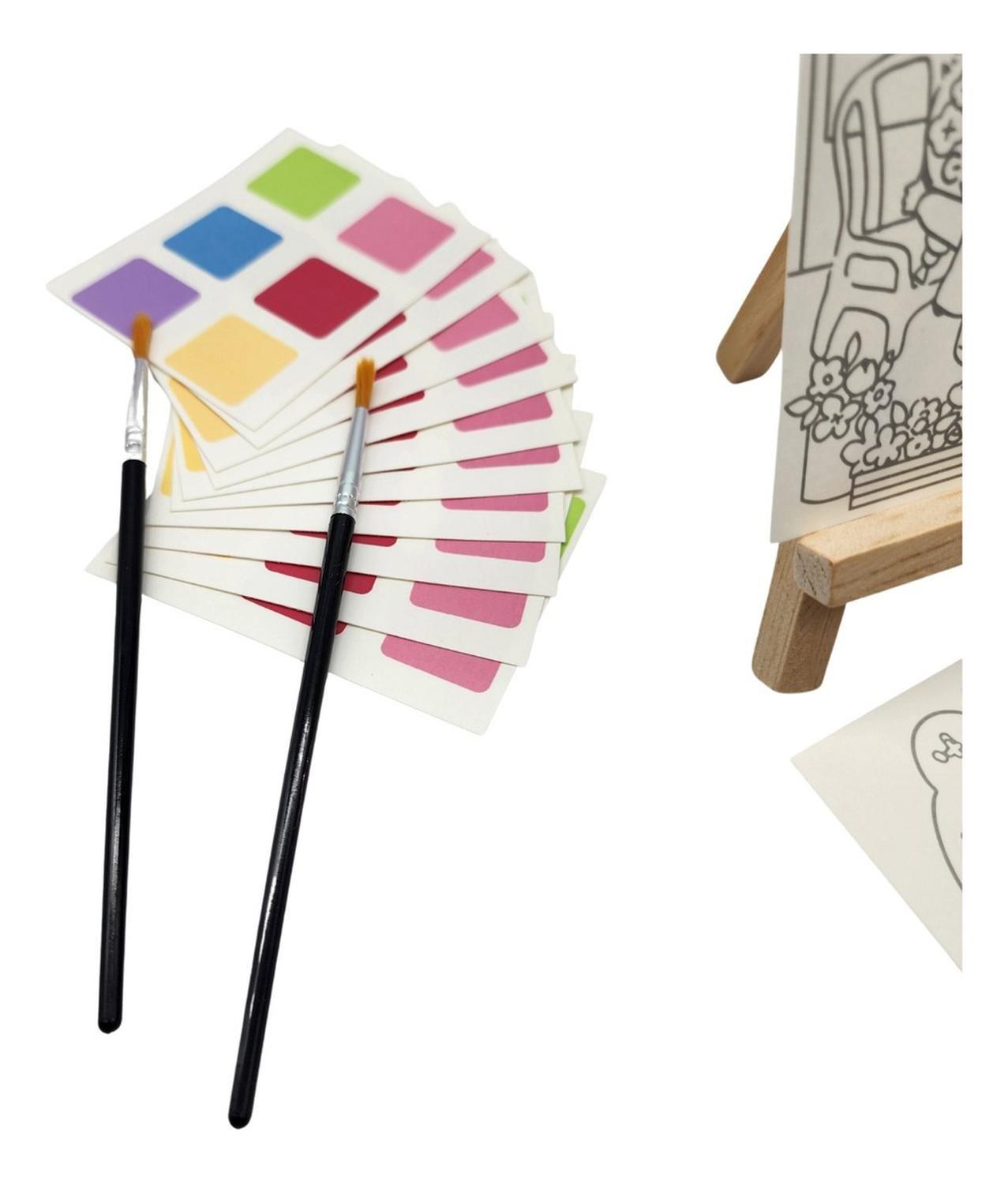 Set De Arte Para Pintar Mini Atril Con Accesorios Incluidos-4