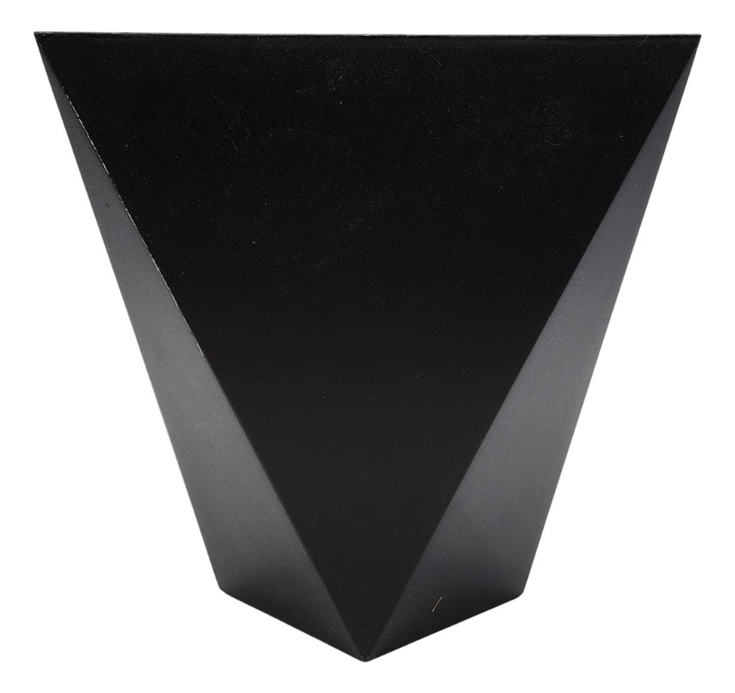 Macetero Maceta Geometrico Diseño Nordico De Plastico Negro-3