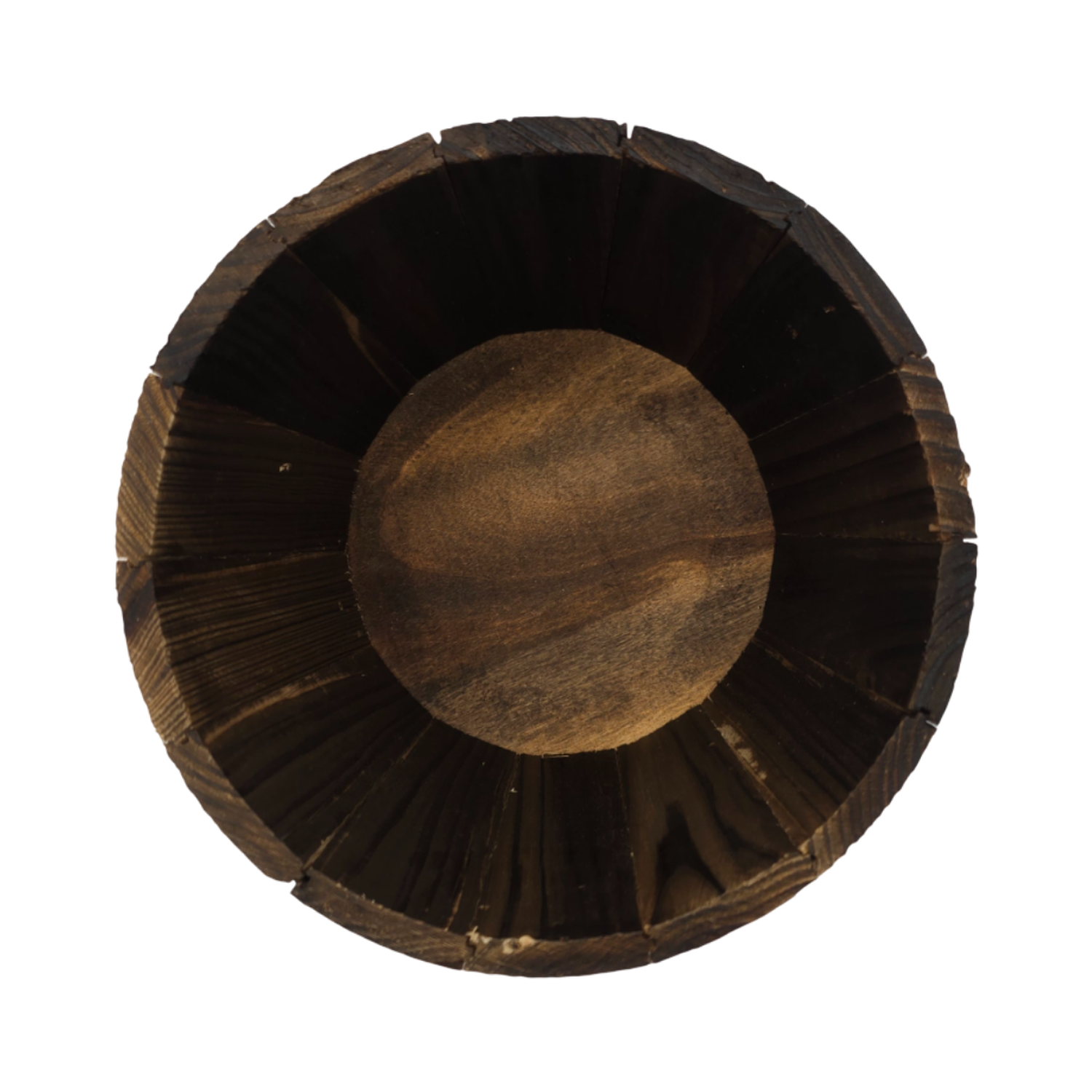 Macetero De Madera Tipo Barril Para Jardin Terraza Planta M-7