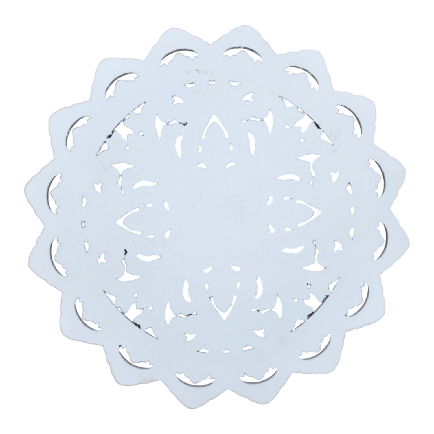 Cuadro De Madera Ornamental Mandala Blanco Decoracion Chico-3