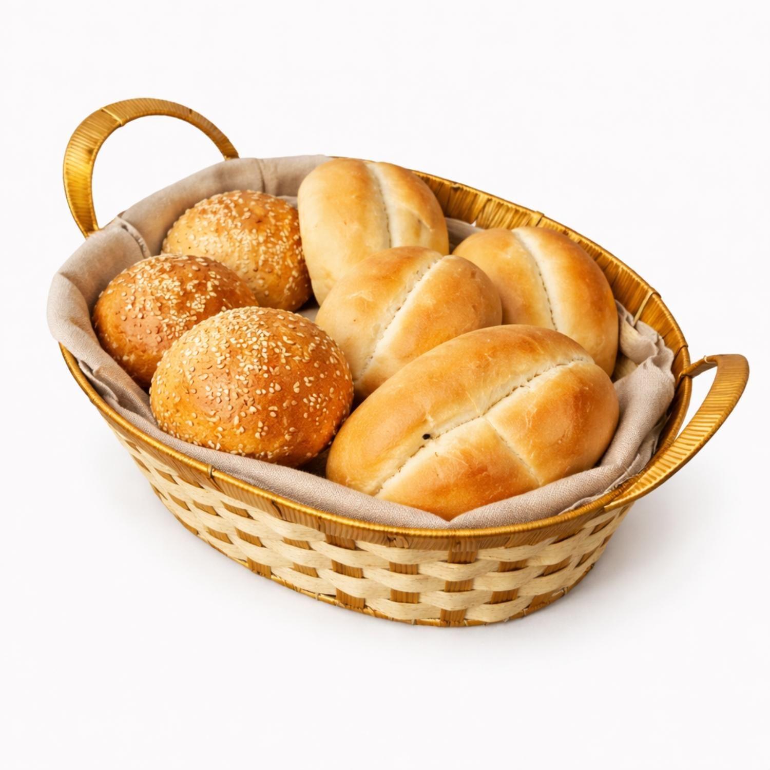 Cesta Canasto Estilo Mimbre Panera Multiuso Con Asas Hogar-6