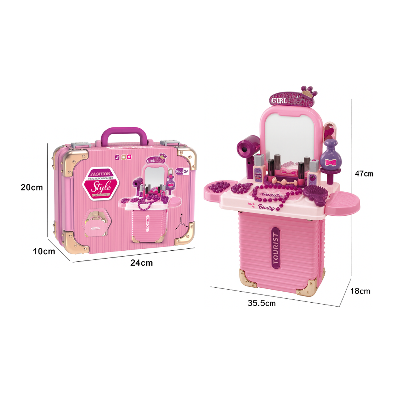 Set Maleta Tocador De Belleza Infantil Con Maquillaje Juguete-7