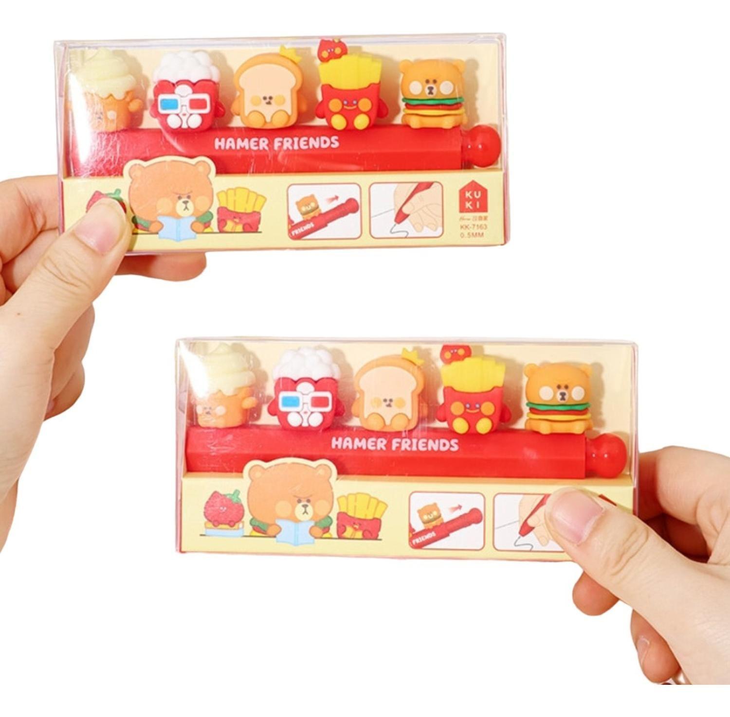 Lapiz Boligrafo Con Muñequitos Comida De Adornos Kawaii-0