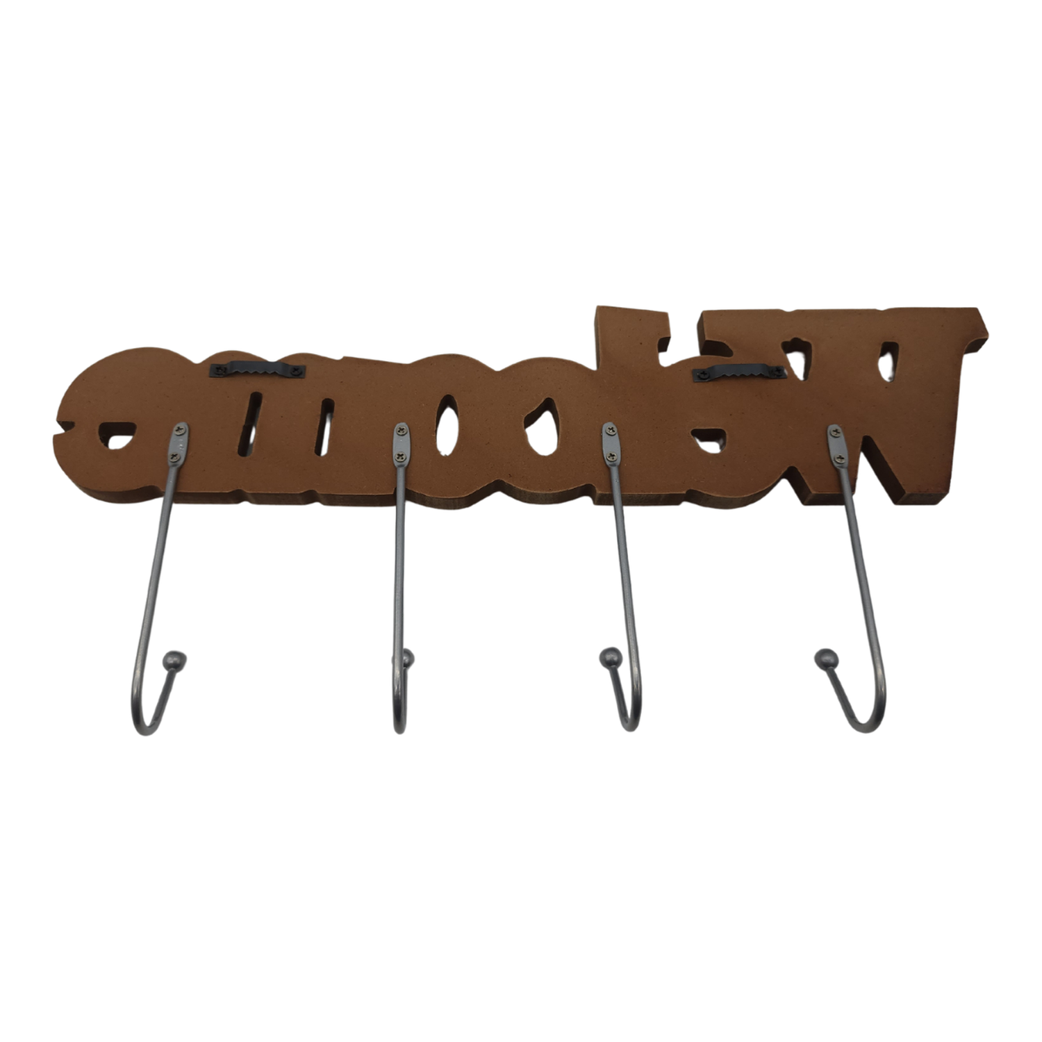 Perchero De Pared Colgador Welcome 4 Ganchos Plateado-2
