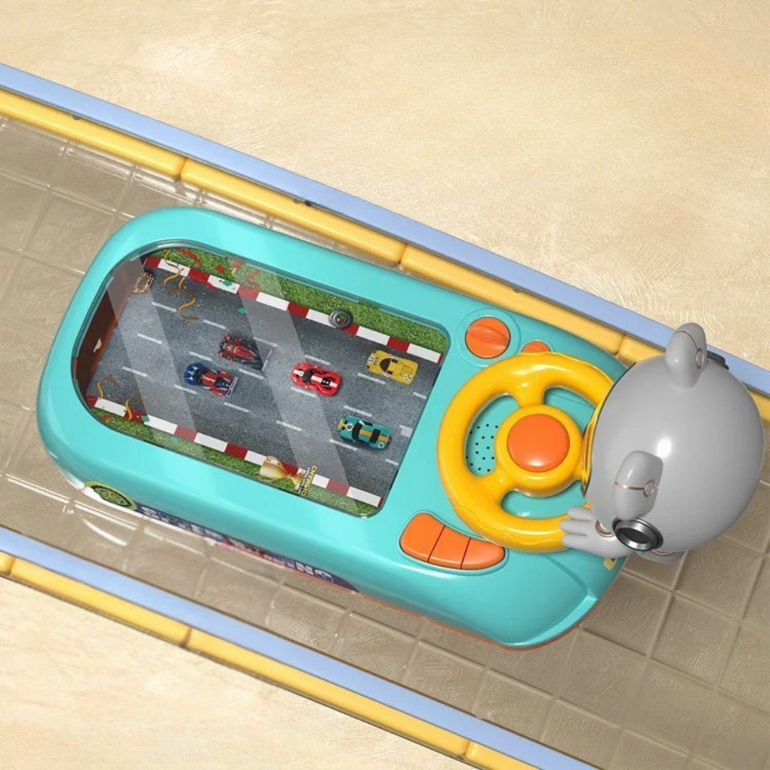 Juguete Simulador de Manejo Para Niños Con Volante Y Pista-2