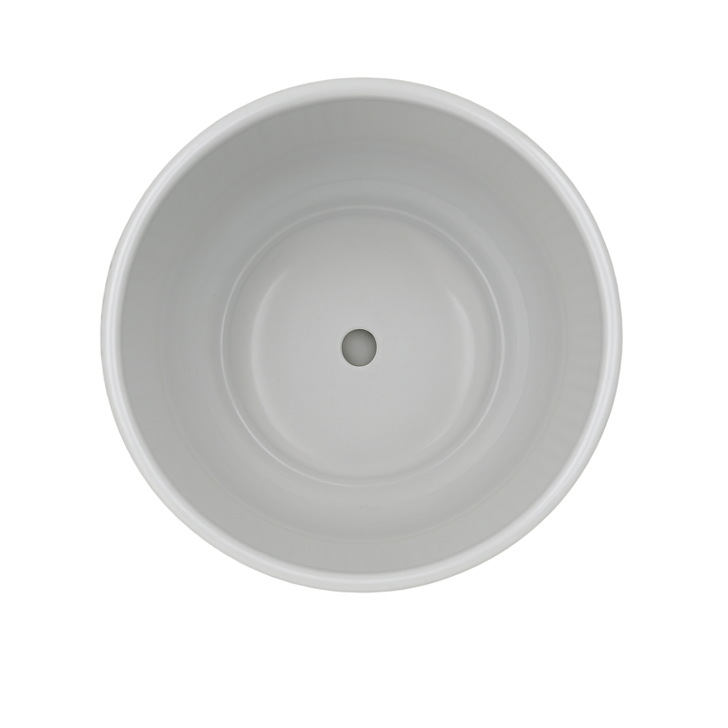 Macetero Maceta De Ceramica Blanco Textura Acanalada-6