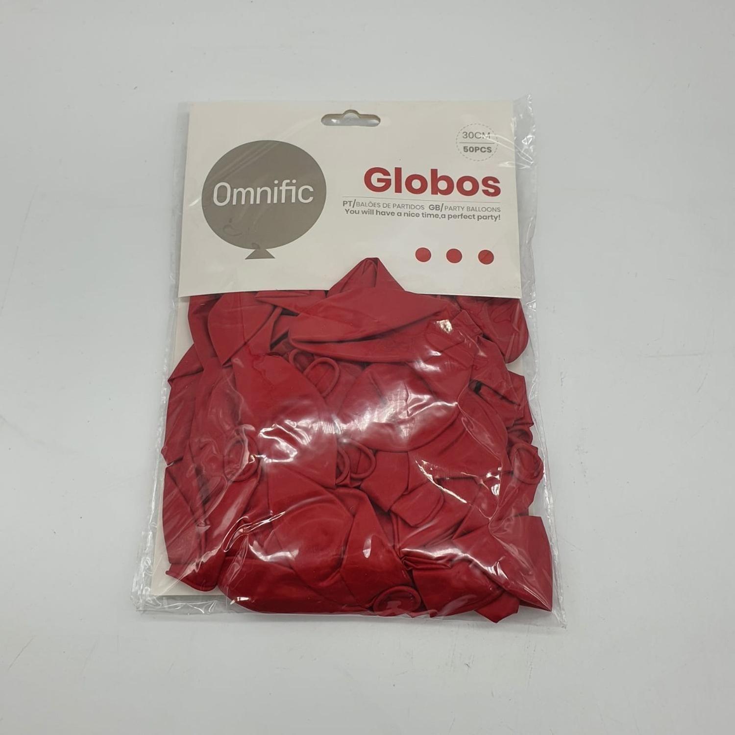 Globos 50 Unidades Color Rojo Tamaño 30 Cm-1