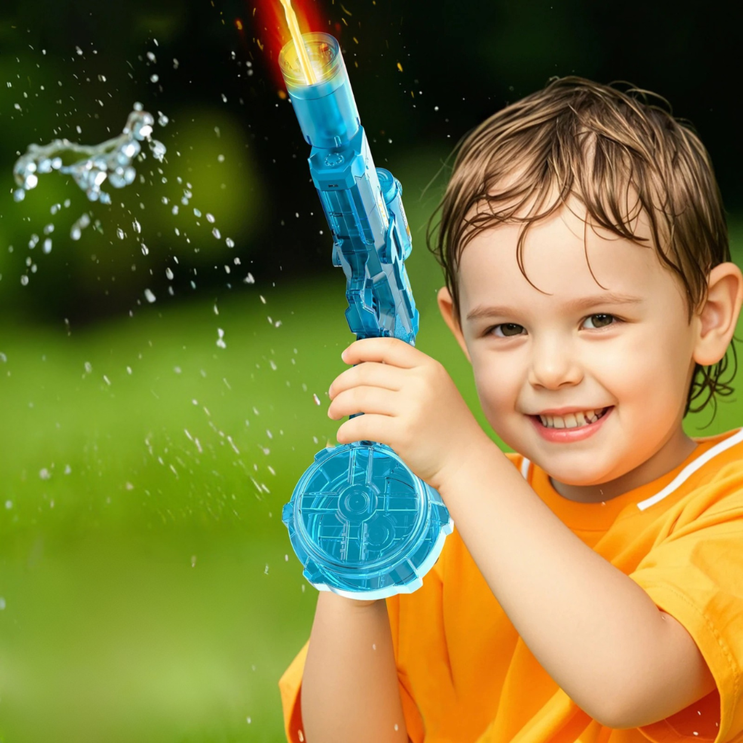 Pistola de Agua Electrica Automatica Alta Potencia Luz Led-4