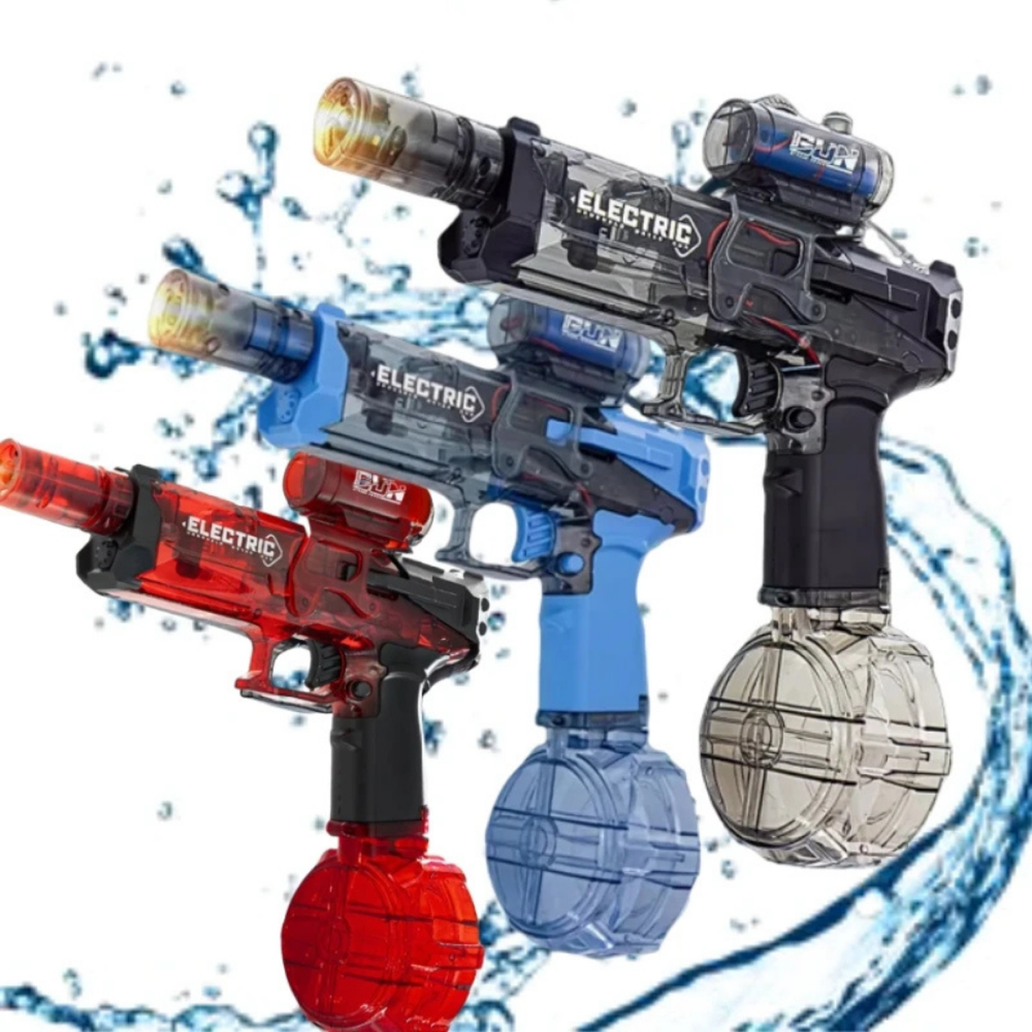 Pistola de Agua Electrica Automatica Alta Potencia Luz Led-7