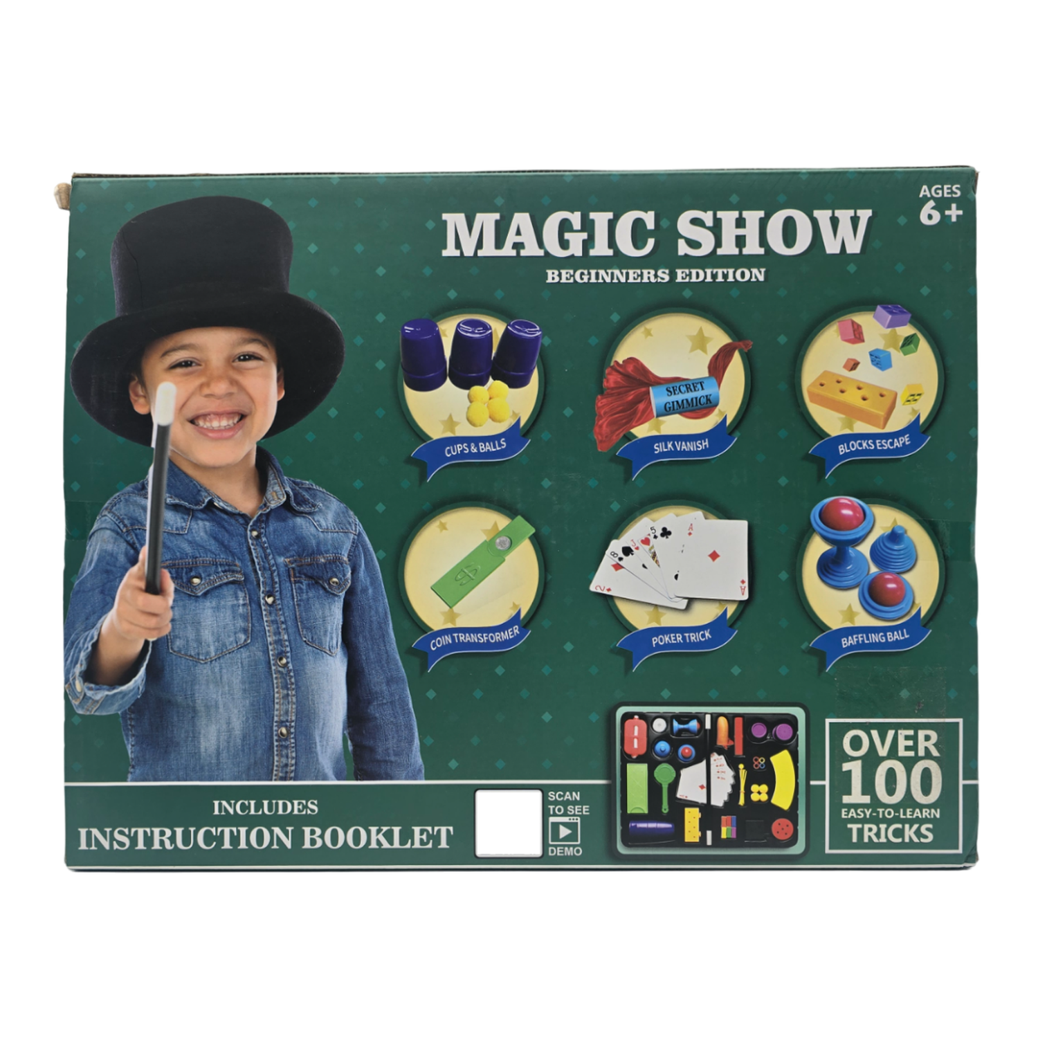 Set Juego De Magia Magic 100 Trucos De Mago Con Varita Niños-5