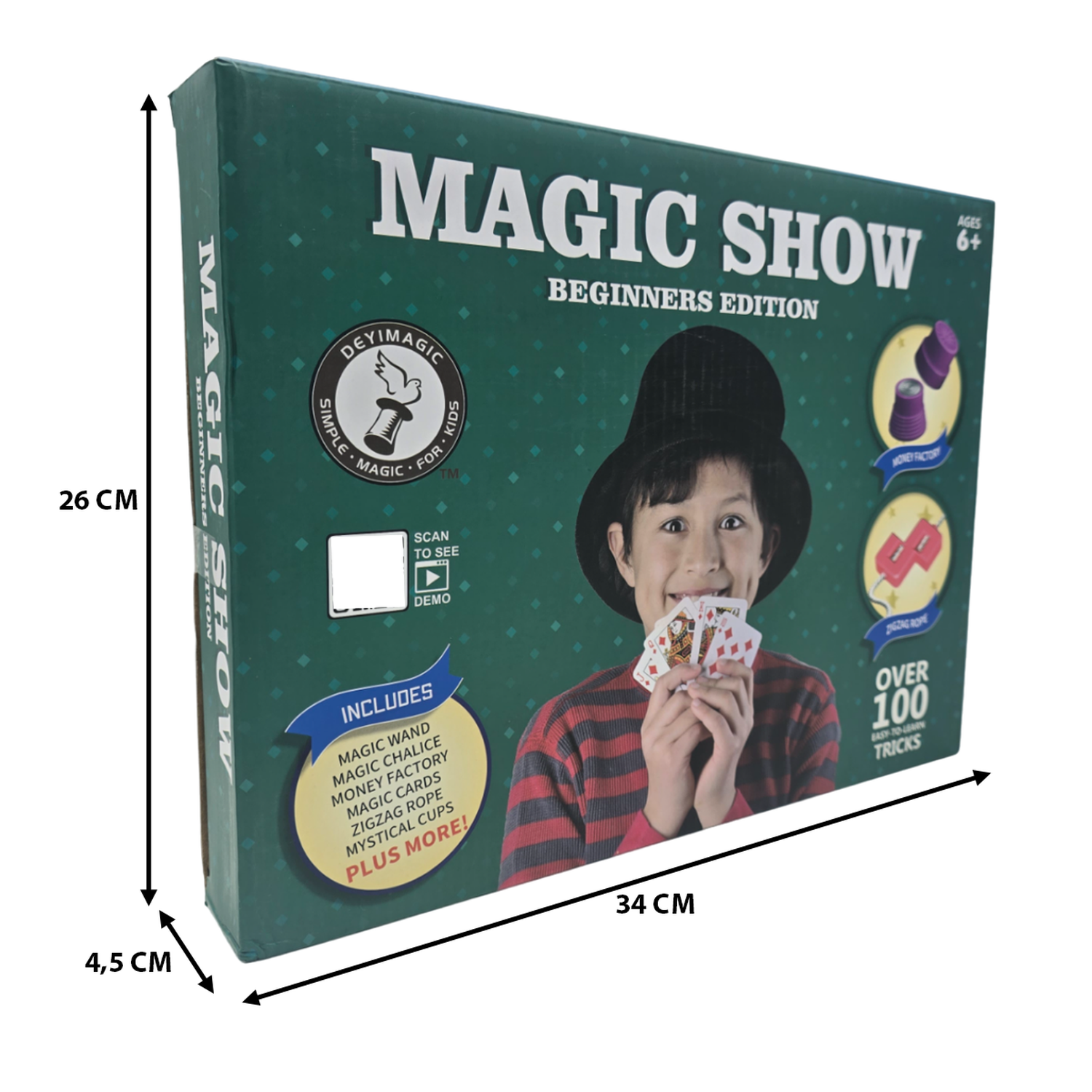 Set Juego De Magia Magic 100 Trucos De Mago Con Varita Niños-7