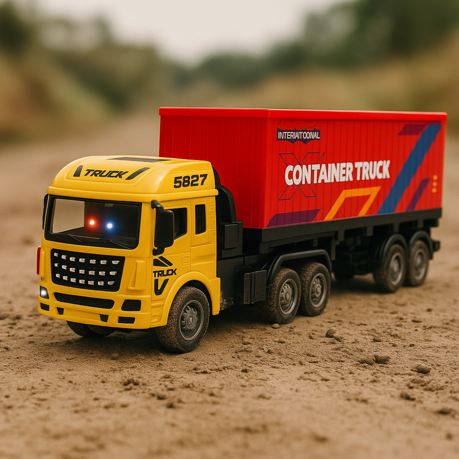 Camion Contenedor A Control Remoto Rc Juguete Con Luces-2