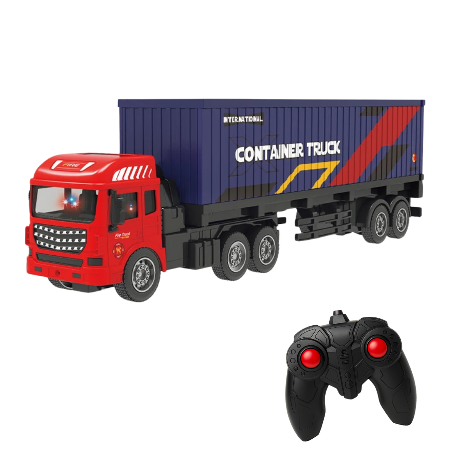 Camion Contenedor A Control Remoto Rc Juguete Con Luces-4