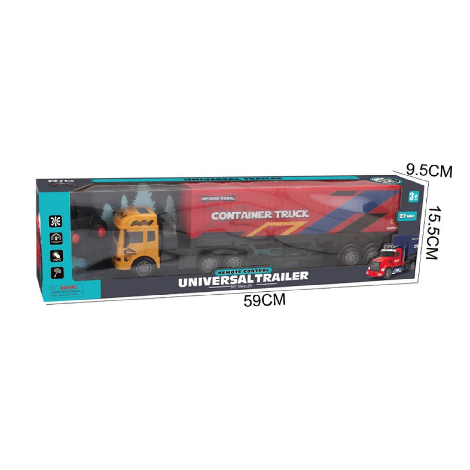 Camion Contenedor A Control Remoto Rc Juguete Con Luces-5