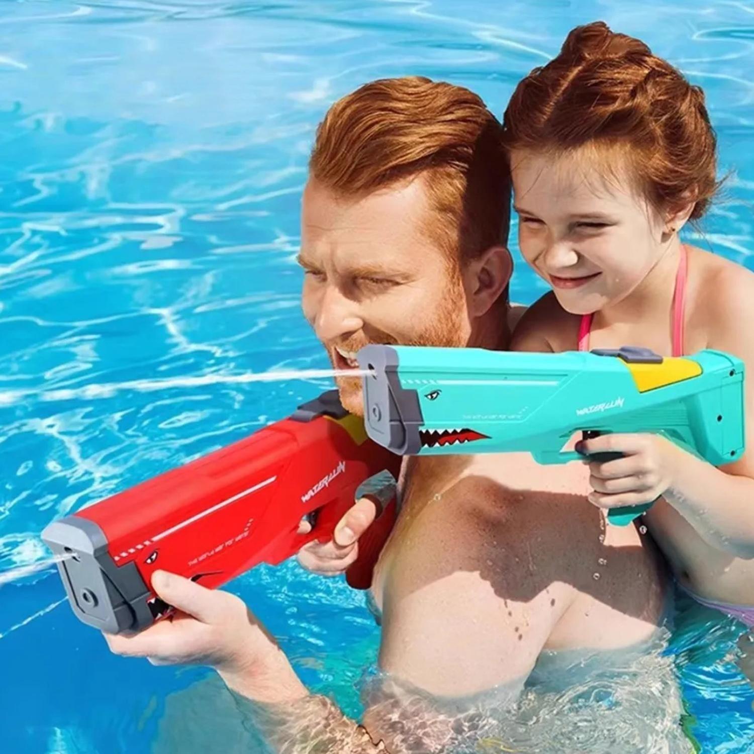 Pistola De Agua Shark Electrica Automatica Juguete Verano-6