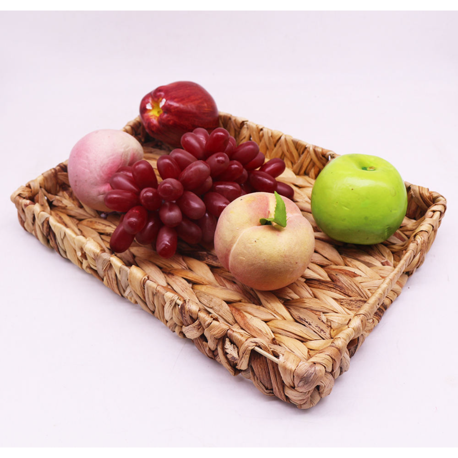 Bandeja Rustica Fibra Natural Rectangular Bandeja Multiuso L-2