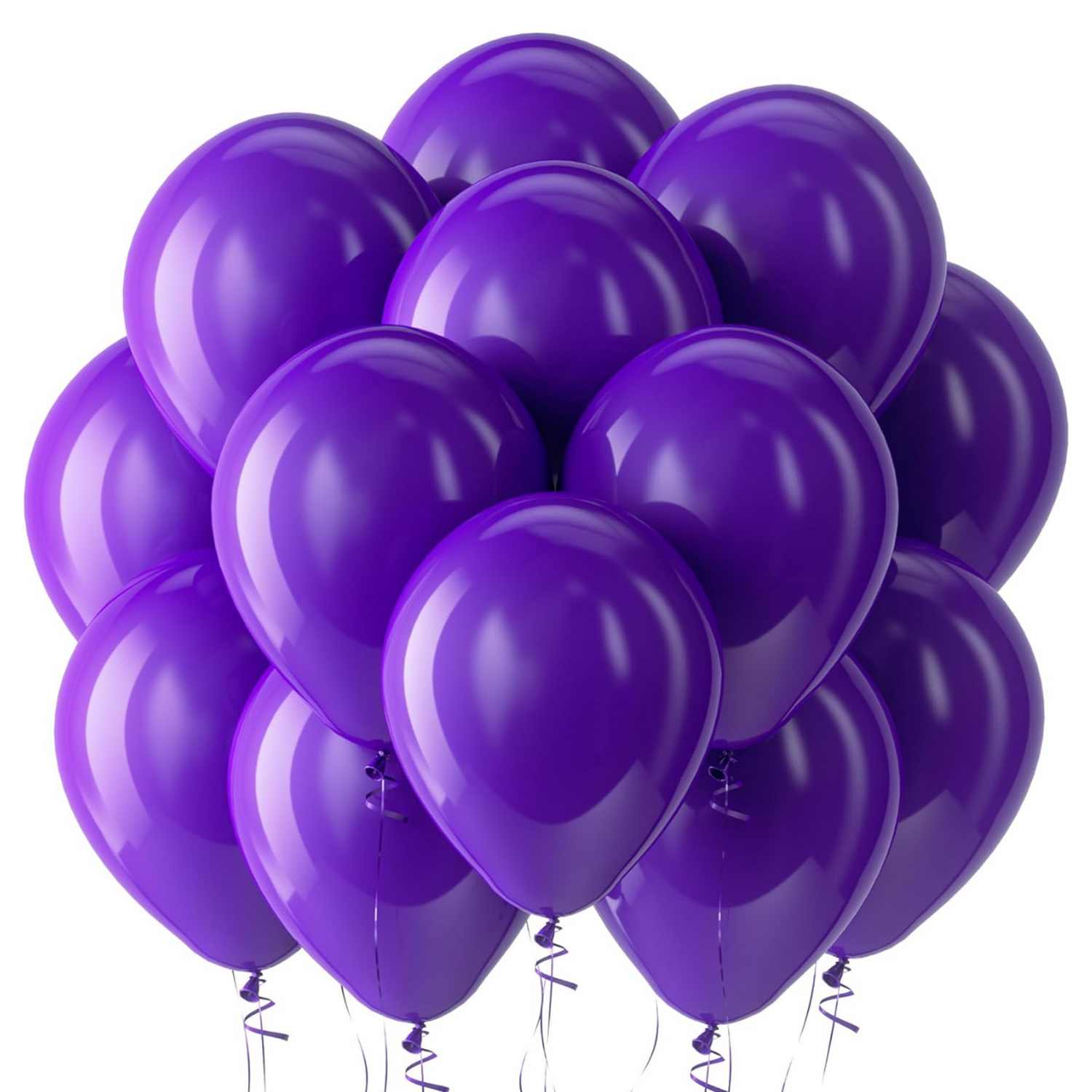 Globos Color Morado 100 Unidades Tamaño 25 Cm-0