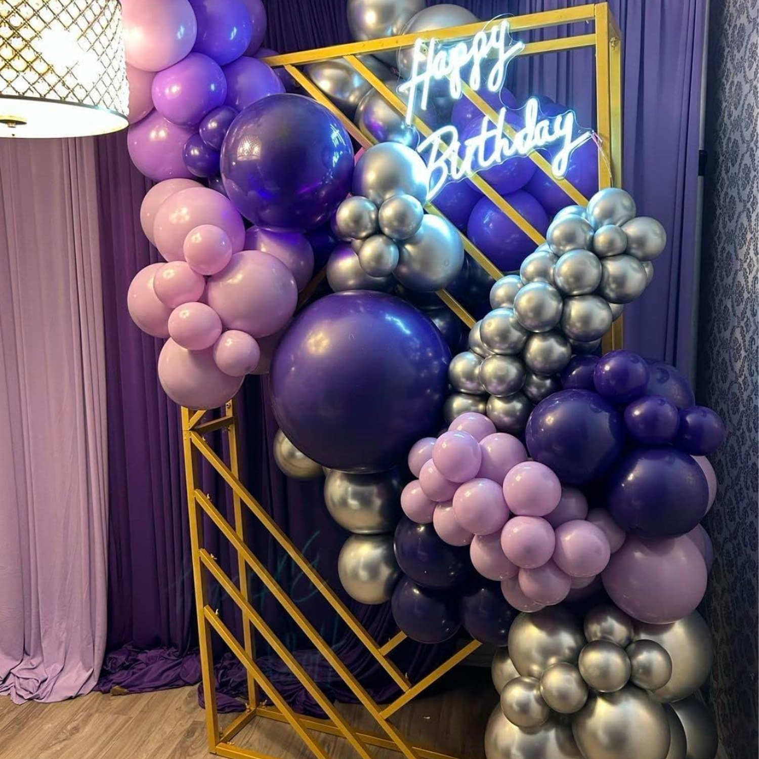 Globos Color Morado 100 Unidades Tamaño 25 Cm-6