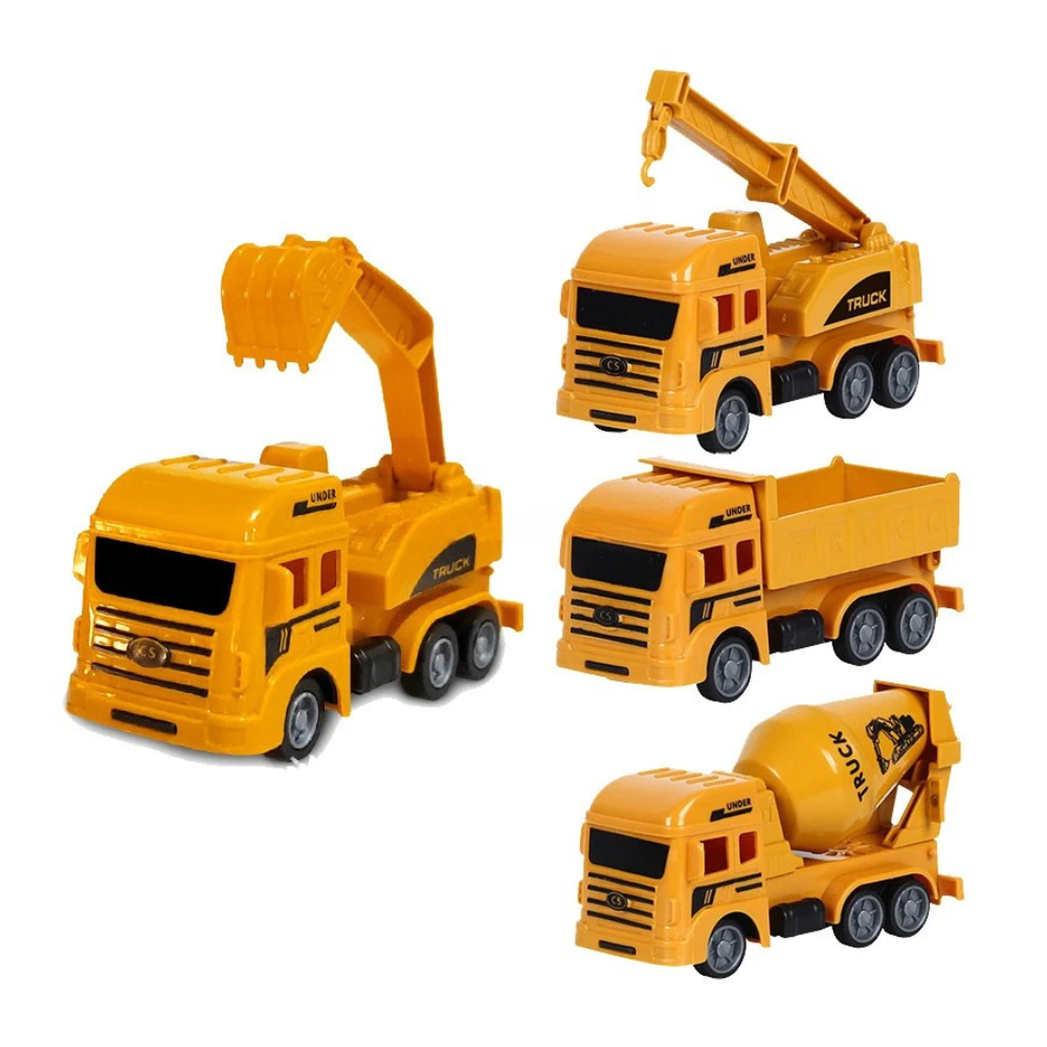 Set 8 Camiones De Construccion Juguete Para Niños Vehiculos-5