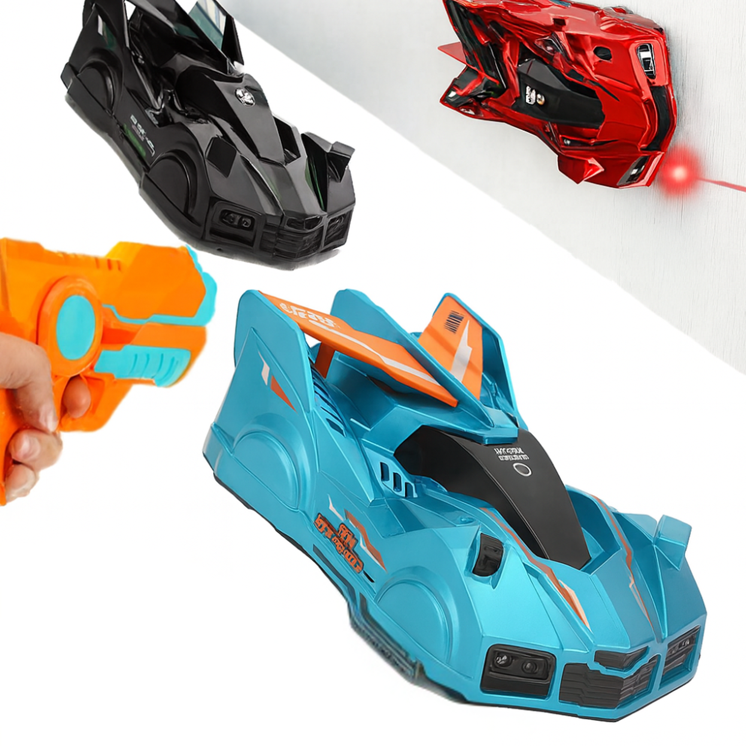 Auto a Control Remoto Laser de Pared Trepa Muro Antigravedad-4