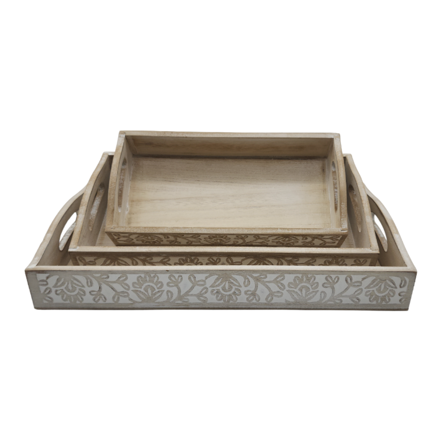 Set 3 Bandejas Decorativa Multiuso Madera Cocina Sofa Regalos-5