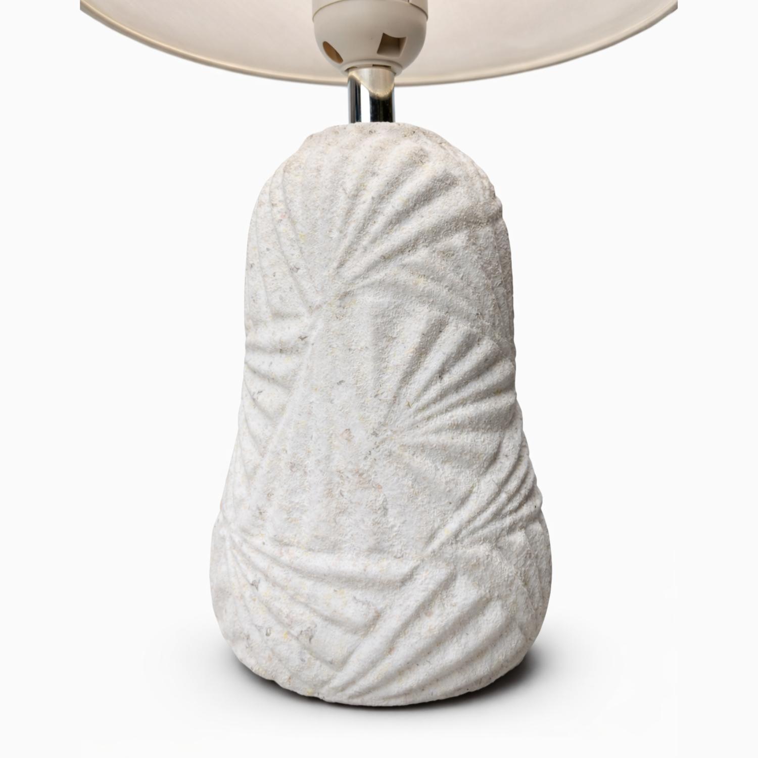 Lampara Mesa Velador Dormitorio Ceramica Blanca Decorativa-5