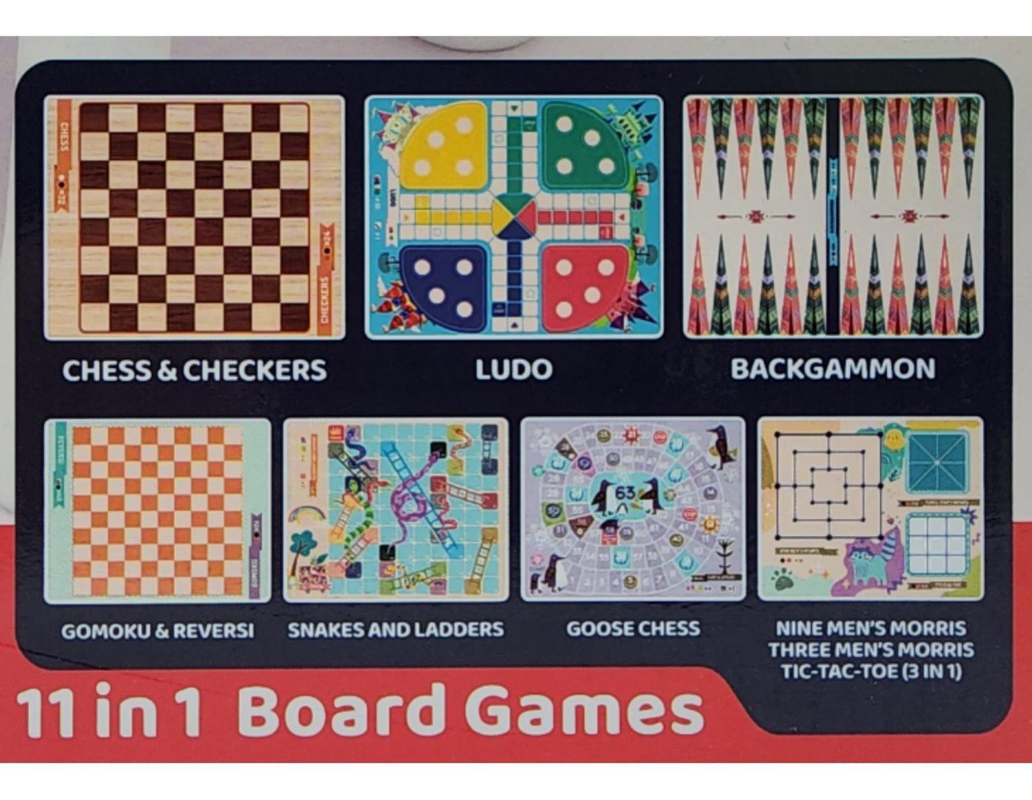 Tablero De Juego 11 En 1 Ajedrez Ludo Serpientes Y Escaleras-5