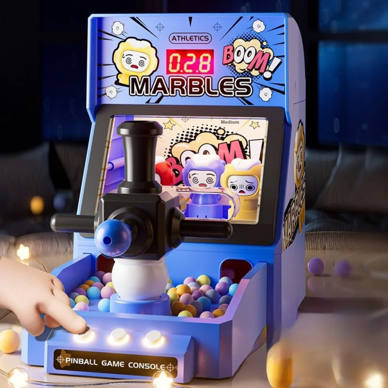 Juguete Maquina Pinball De Mesa Infantil Con Pelotitas Juego-5