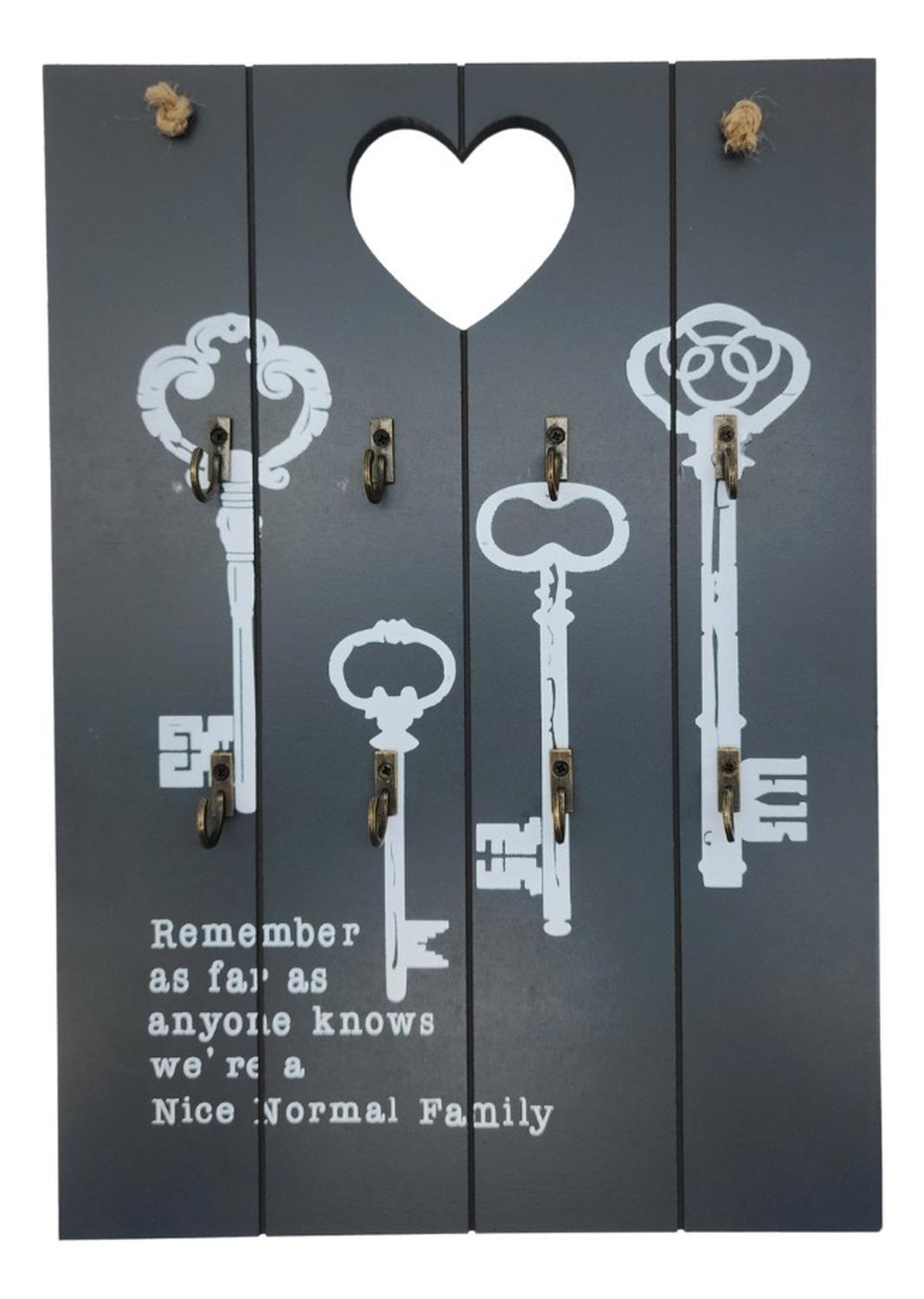 Porta Llave De Madera Colgador Para Llaves Decorativo Cuadro-1