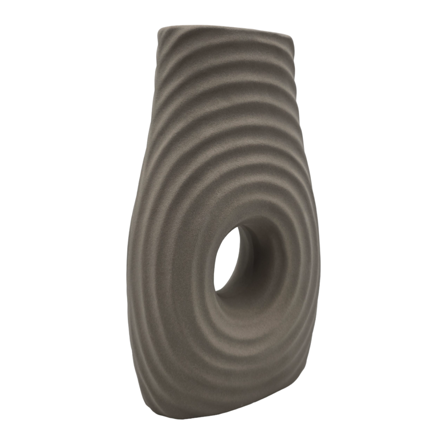 Jarron Florero De Ceramica Fina Decorativo Moderno Cafe-2