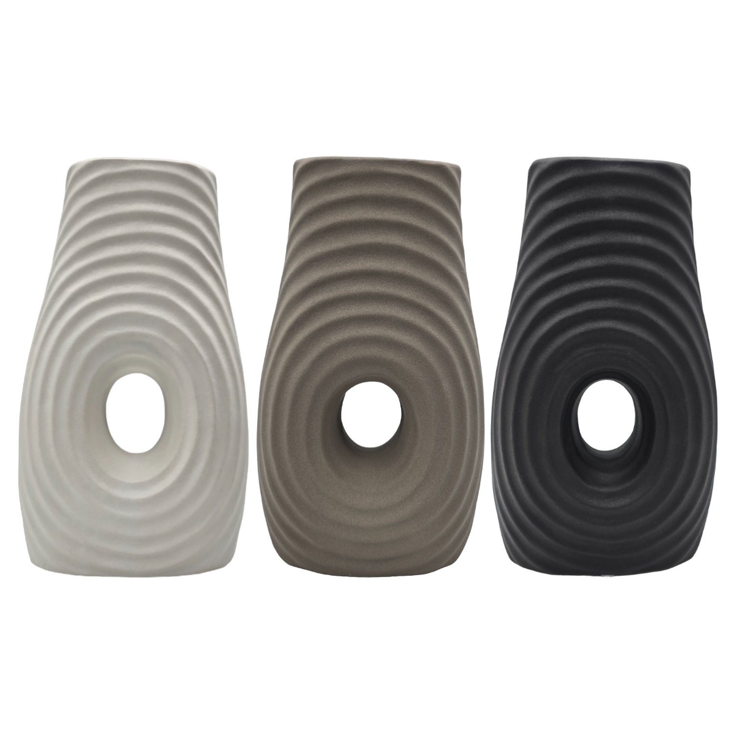 Jarron Florero De Ceramica Fina Decorativo Moderno Cafe-6