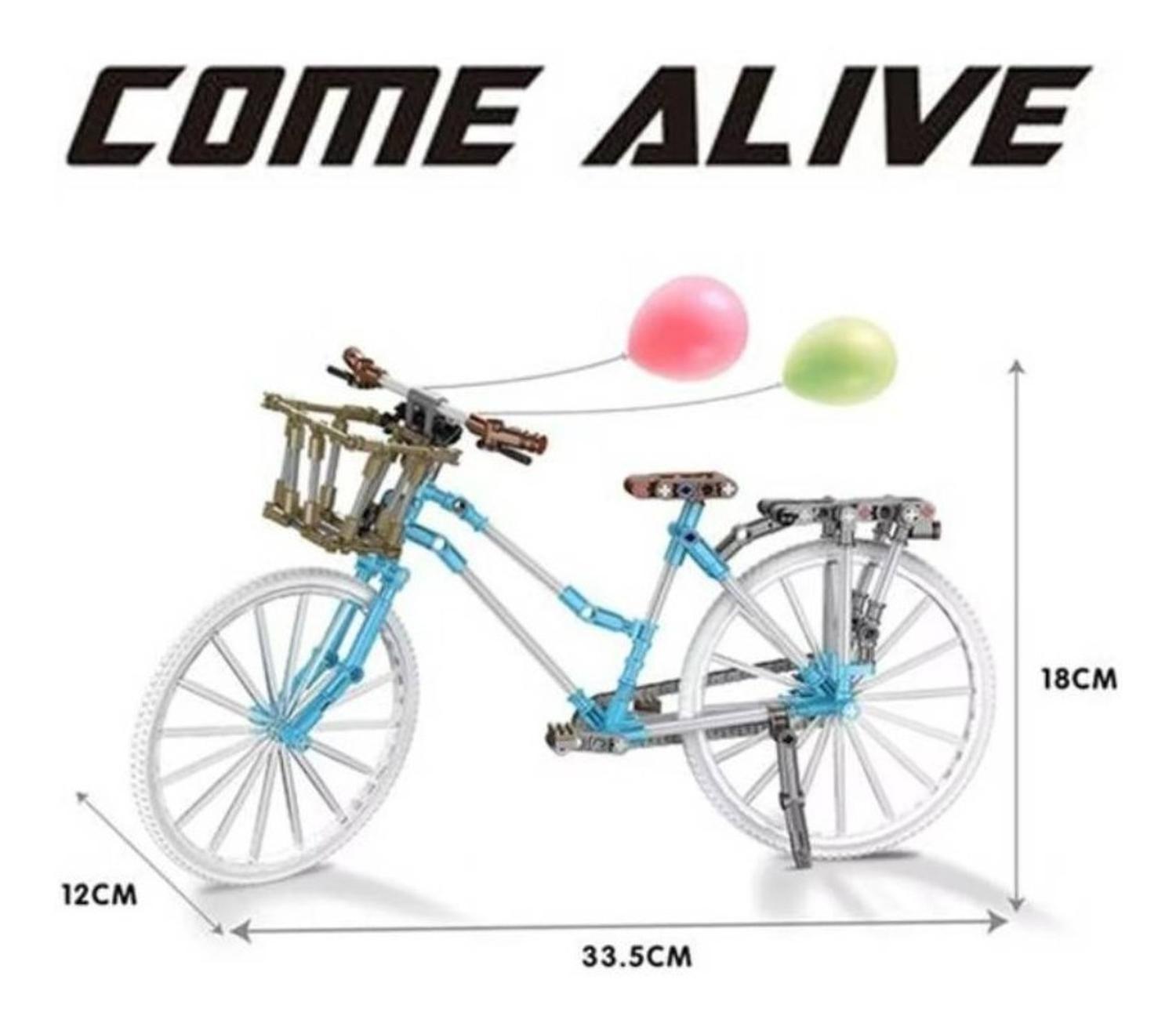 Set Juguete Bicicleta Celeste Con Cesto Escala Para Armar-3