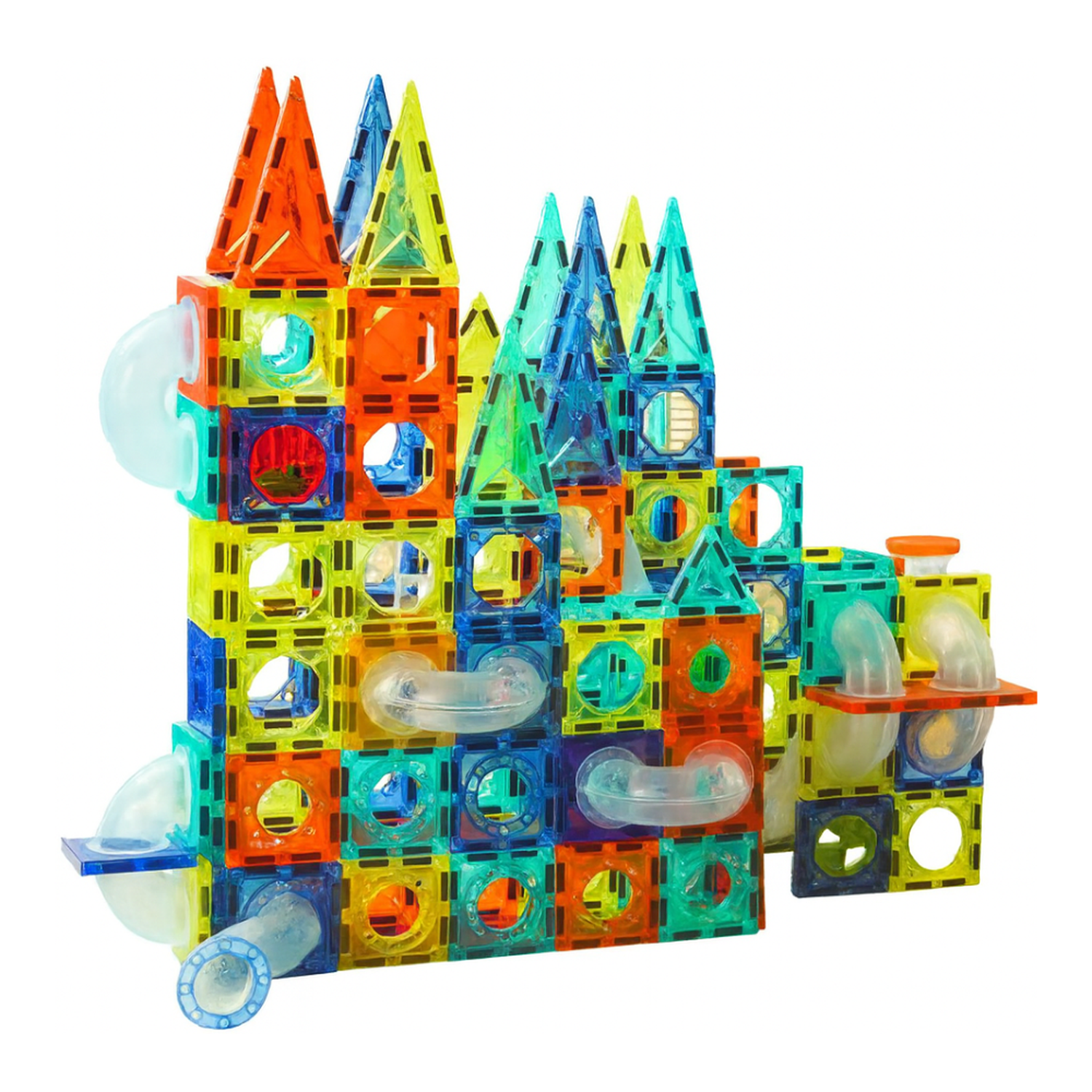 Juego Bloques Magneticos Construccion 73 Piezas Tobogan-5