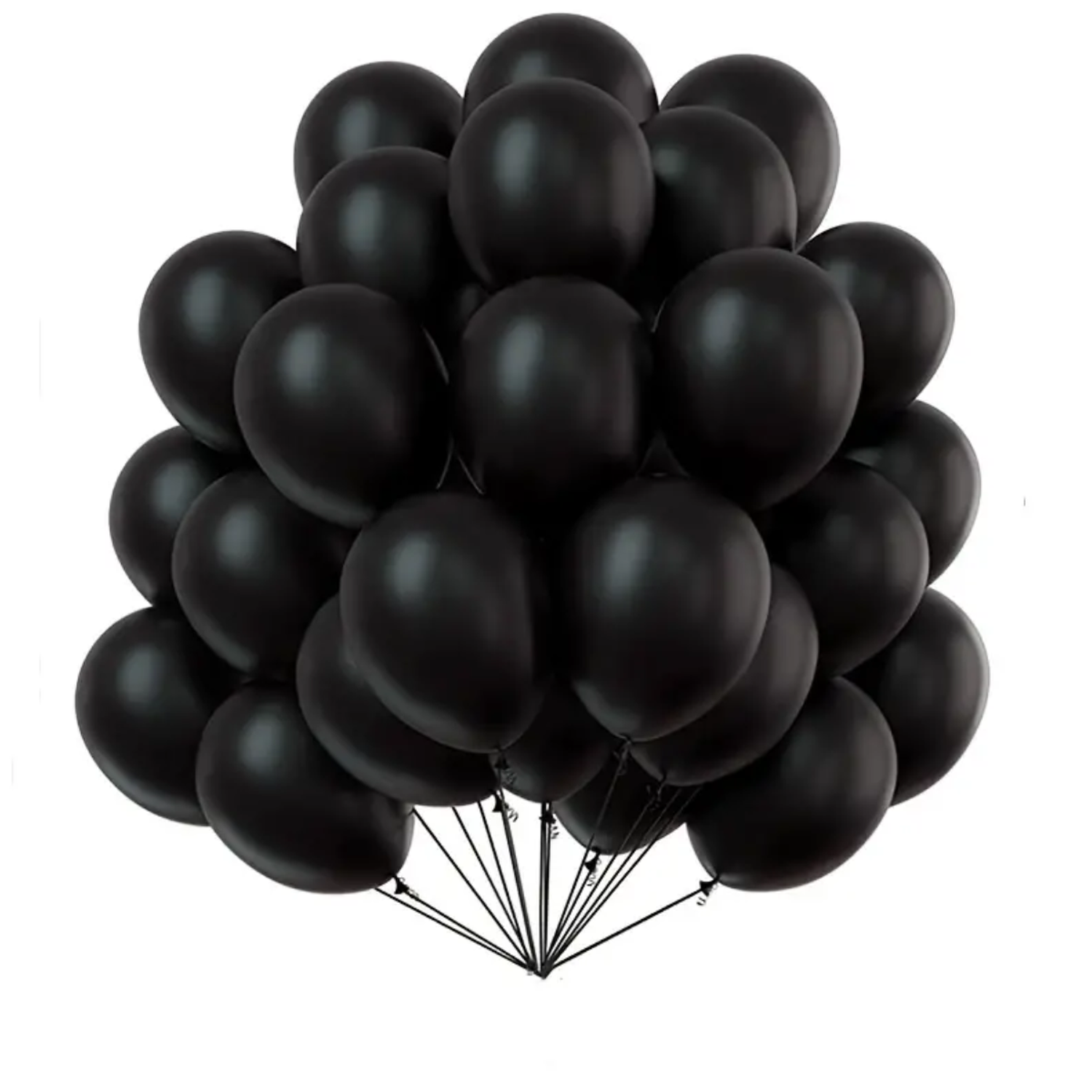 Globos Color Negro 100 Unidades Tamaño 25 Cm-0