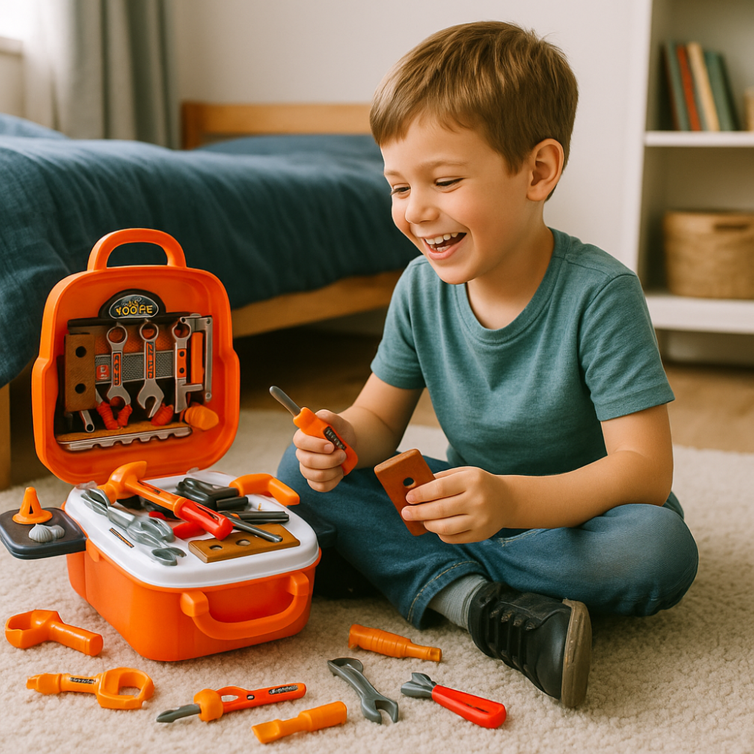 Set Maleta Maletin Infantil Maestro Carpintero Niños Juegos-3