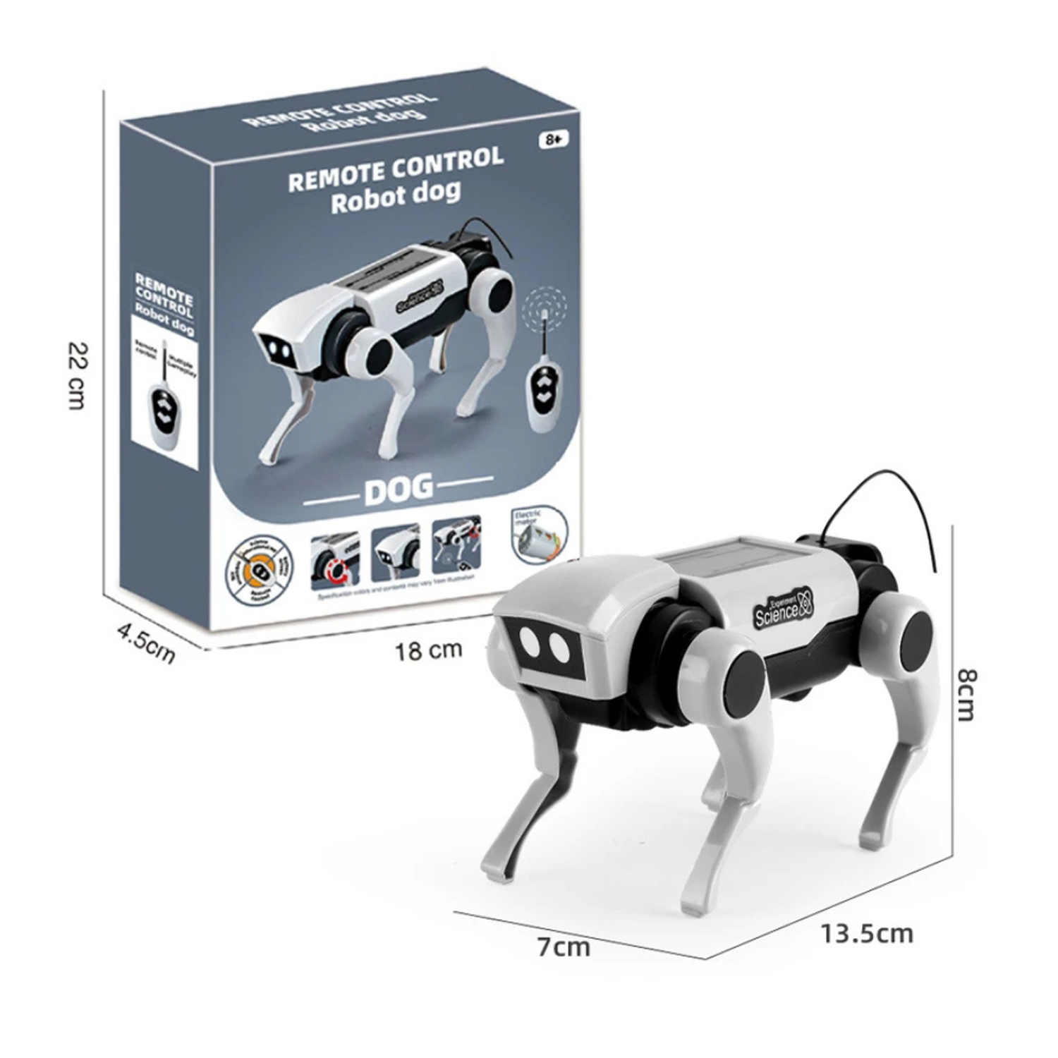 Kit 2 Arma Tu Primer Perro Robot RC a Control Remoto Juguete-4