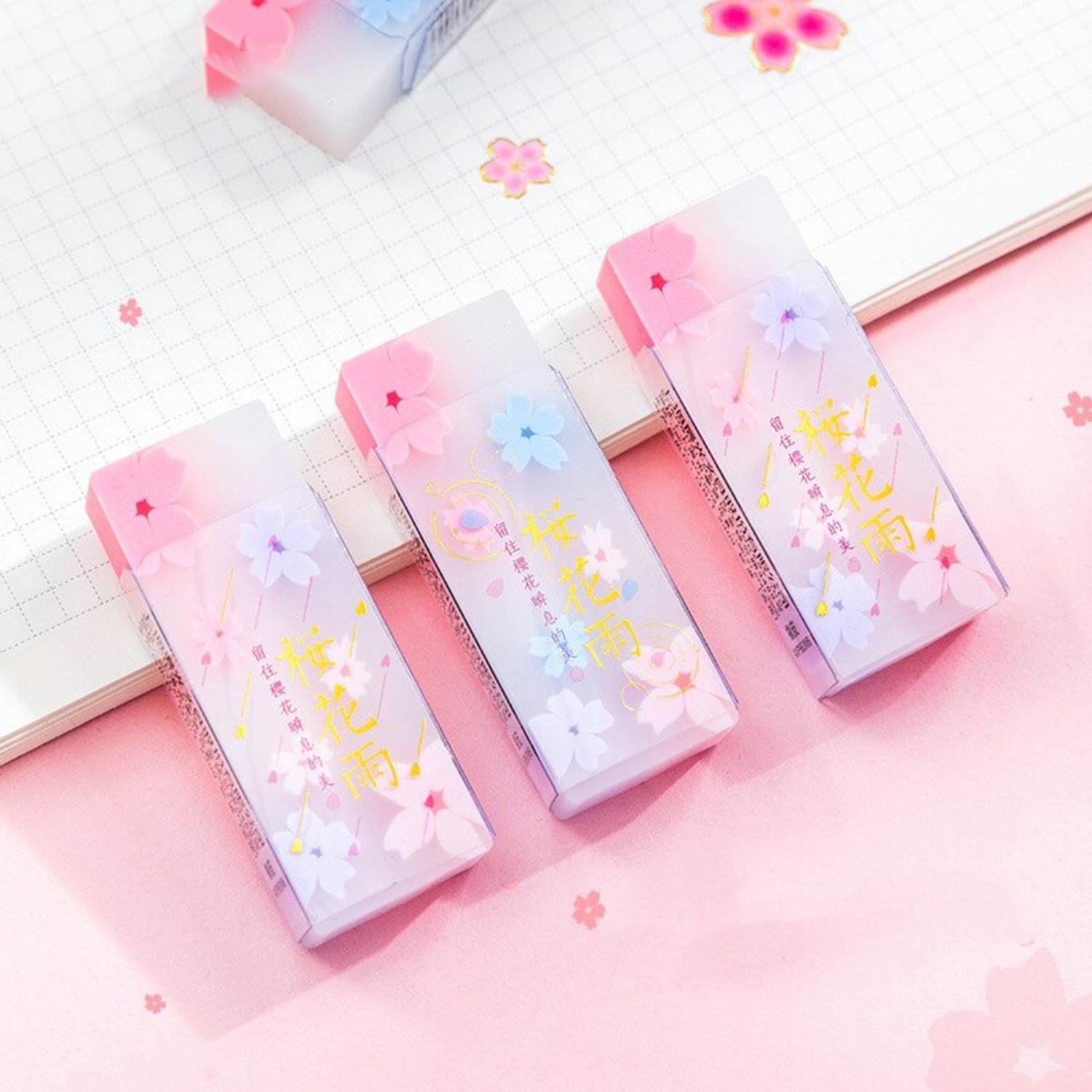 Set 3 Gomas De Borrar Sakura Kawaii Cute-1