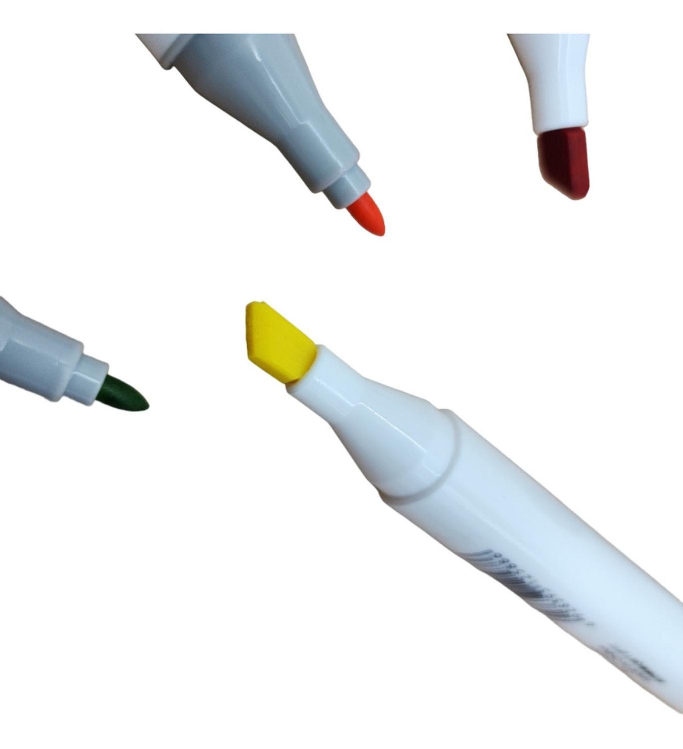 Set Marcadores Doble Punta 24 Lapices Plumones Arte Marker-4
