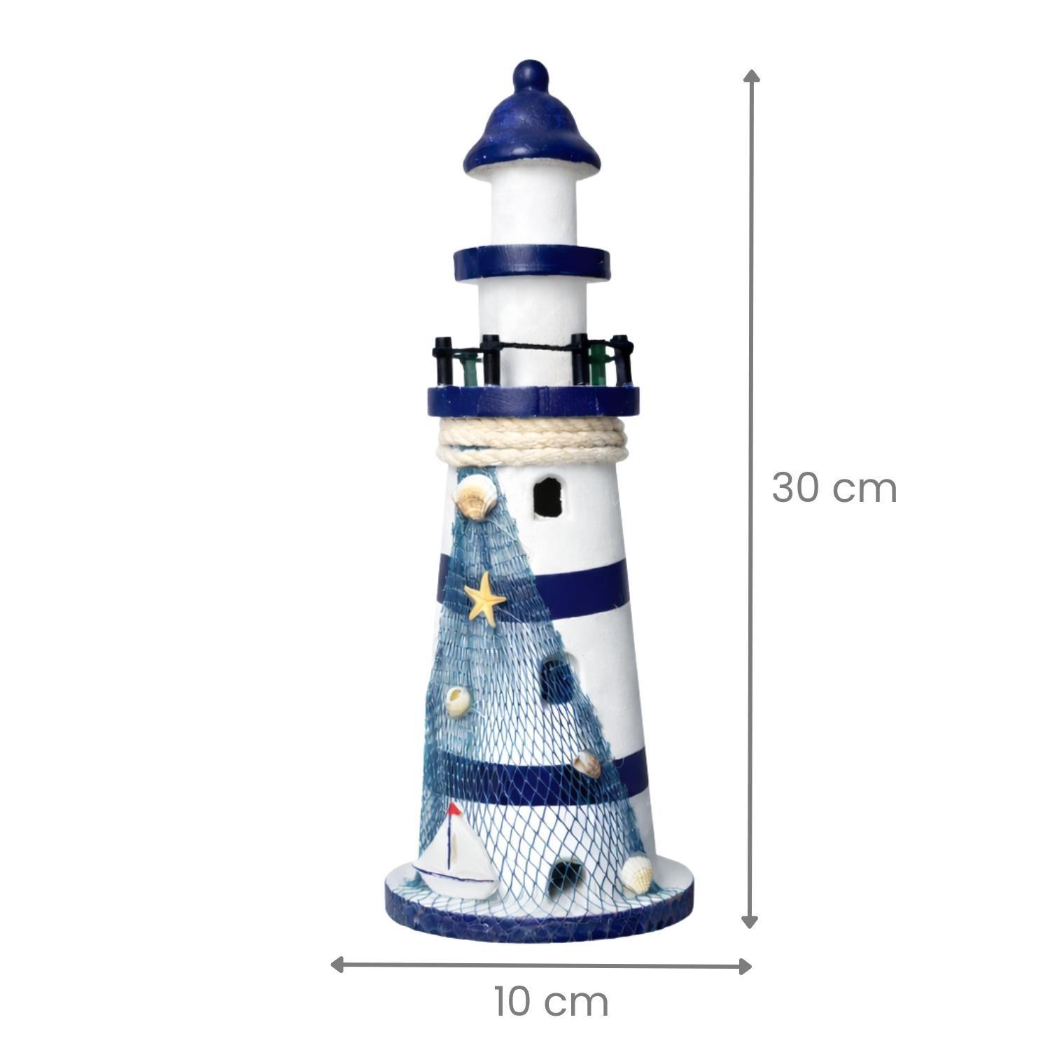 Faro Figura Decorativa Adorno Estatua De Madera Náutica-4