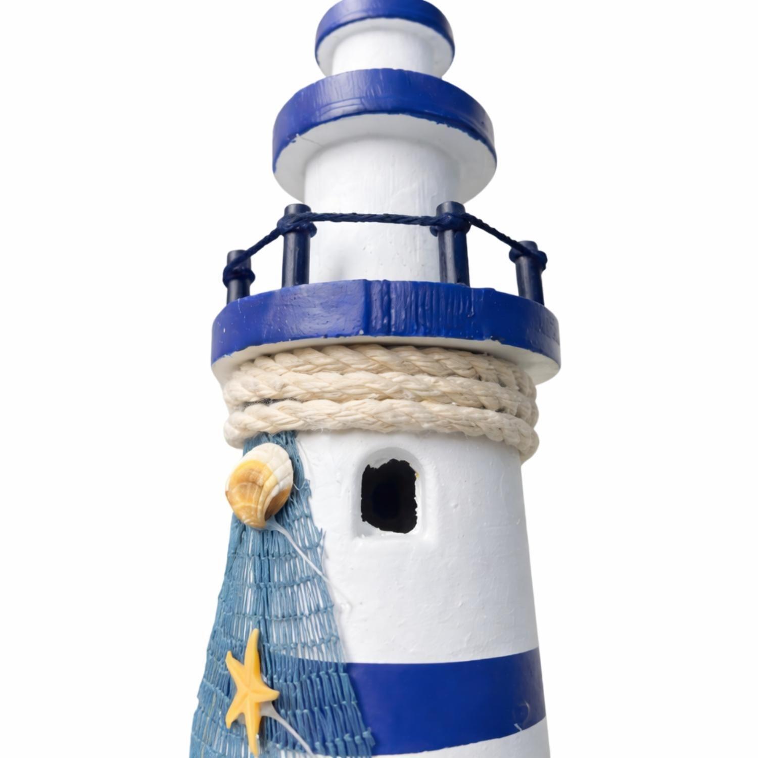Faro Figura Decorativa Adorno Estatua De Madera Náutica-5