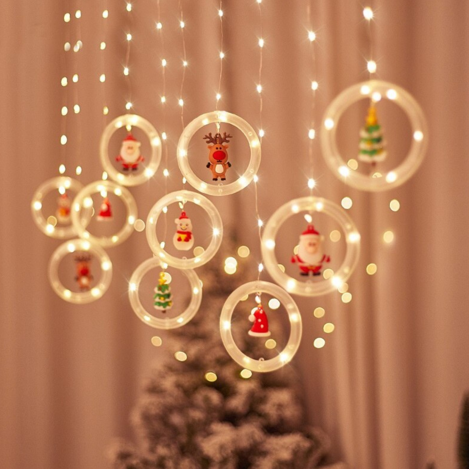 Cascada Guirnaldas De Navidad Luces Navideñas Pascua-6