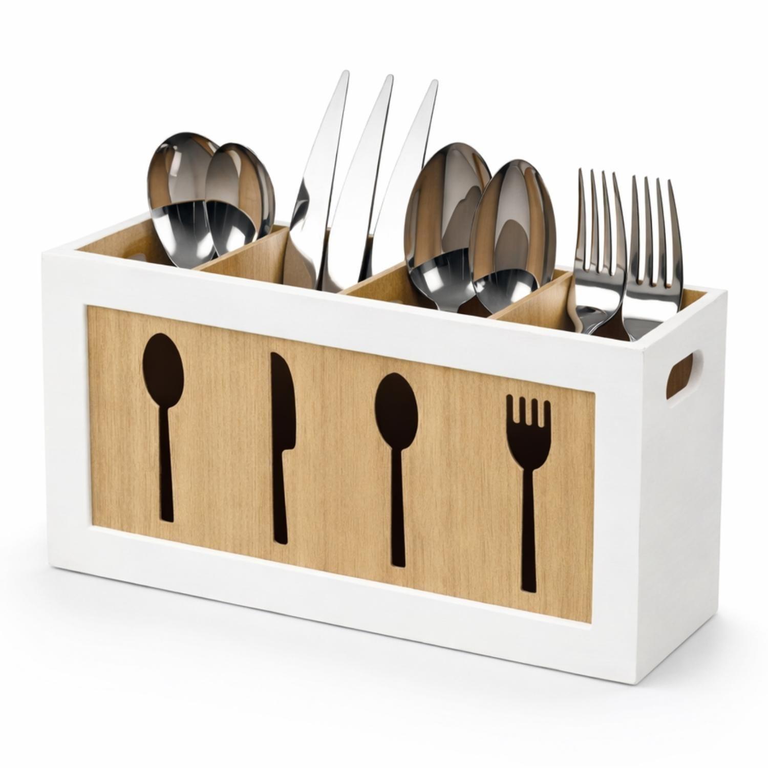 Porta Servicios Organizador De Cubiertos Grande Cocina-0