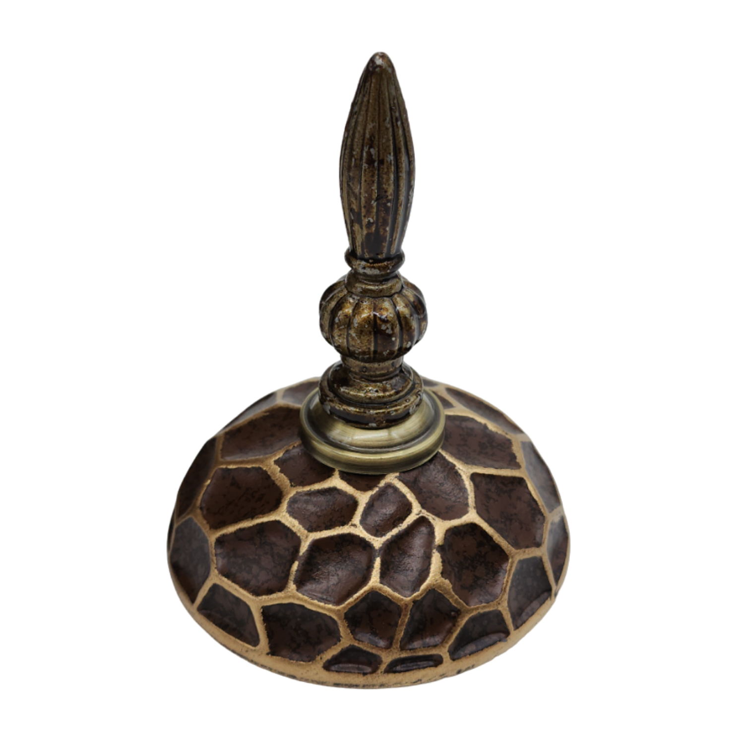 Jarron Florero Ceramica De Panal Decorativo Cafe Alargado-7