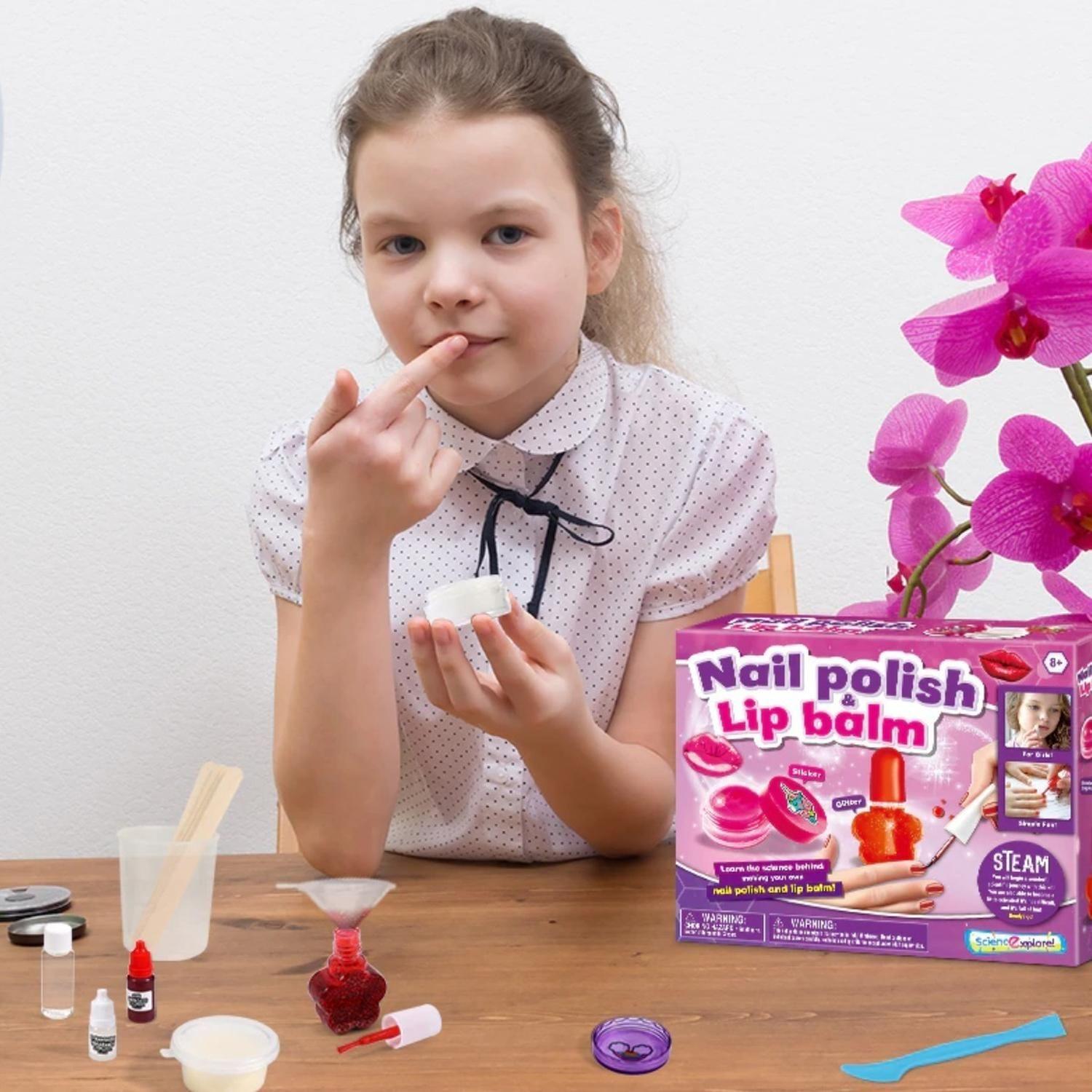 Kit Crea Tu Primer Esmalte De Uñas Y Bálsamo Labial Juguete-4