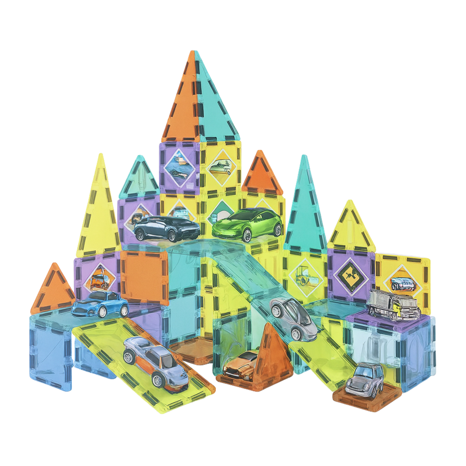 Juego Bloques Magneticos Construccion 75 Piezas Educativo-2