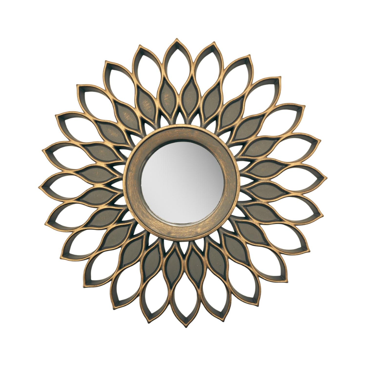 Set 3 Marcos De Espejos Flor De Loto y Diseño Gris Deco-6